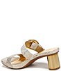 Naturalizer Ida Snake Embossed Leather Buckled Dress Slide Sandals - Image 4