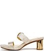 Naturalizer Ida Snake Embossed Leather Buckled Dress Slide Sandals - Image 5
