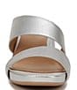 Color:Metallic Silver - Image 6 - Inez Block Heel Slide Dress Sandals