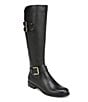 Color:Black - Image 1 - Jessie Tall Leather Buckle Riding Boots