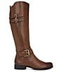 Color:Cinnamon WC - Image 2 - Jessie Wide Calf Leather Buckle Riding Boots
