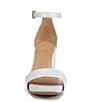 Color:Pearl White Satin - Image 6 - Joy Ankle Strap Satin Square Toe Block Heel Dress Sandals