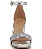 Color:Silver - Image 6 - Joy Metallic Block Heel Ankle Strap Dress Sandals