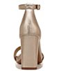 Color:Light Bronze - Image 3 - Joy Metallic Leather Square Toe Block Heel Dress Sandals
