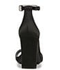 Color:Black - Image 3 - Joy-Sparkle Ankle Strap Satin Embellished Block Heel Dress Sandals