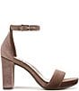 Naturalizer Joy Velvet Square Toe Ankle Strap Dress Sandals - Image 2