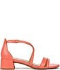 Color:Apricot Blush - Image 2 - June Leather Strappy Crisscross Dress Sandals