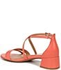 Color:Apricot Blush - Image 4 - June Leather Strappy Crisscross Dress Sandals