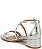 Color:Silver - Image 4 - June Metallic Strappy Crisscross Dress Sandals