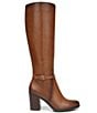 Color:Cider Spice - Image 2 - Kalina Narrow Calf Leather Tall Shaft Boots