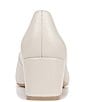 Color:Satin Pearl - Image 3 - Karina Leather Block Heel Pumps