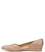 Color:Vintage Mauve - Image 5 - Kristin Snake Print Leather Pointed Toe Dress Flats