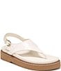 Naturalizer Laurel Croco Embossed Leather Thong Platform Sandals - Image 1