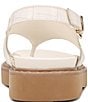 Naturalizer Laurel Croco Embossed Leather Thong Platform Sandals - Image 4