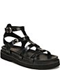 Naturalizer Lexie Croco Embossed Leather Platform Gladiator Sandals - Image 1