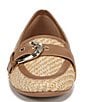 Color:Warm Tan - Image 5 - Lola Straw Buckle Detail Loafers
