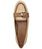 Color:Warm Tan - Image 6 - Lola Straw Buckle Detail Loafers