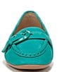 Color:Jade Green - Image 6 - Lola Suede Buckle Detail Loafers