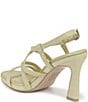 Color:Pastel Lime - Image 3 - Luisa Strappy Metallic Leather Dress Sandals