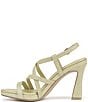 Color:Pastel Lime - Image 4 - Luisa Strappy Metallic Leather Dress Sandals