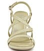 Color:Pastel Lime - Image 5 - Luisa Strappy Metallic Leather Dress Sandals