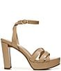 Color:Birchwood - Image 2 - Mallory Leather Ankle Strap Strappy Platform Sandals