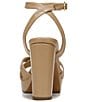 Color:Birchwood - Image 3 - Mallory Leather Ankle Strap Strappy Platform Sandals