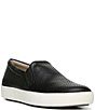 Color:Black - Image 1 - Marianne Perforated Leather Slip-On Sneakers