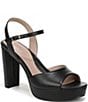Naturalizer Marigold Leather Ankle Strap Platform Block Heel Sandals - Image 1