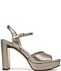 Naturalizer Marigold Metallic Leather Ankle Strap Platform Block Heel Sandals - Image 2