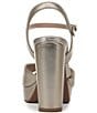 Naturalizer Marigold Metallic Leather Ankle Strap Platform Block Heel Sandals - Image 3
