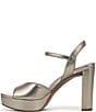 Naturalizer Marigold Metallic Leather Ankle Strap Platform Block Heel Sandals - Image 5