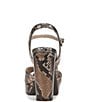 Naturalizer Marigold Metallic Snake Print Leather Ankle Strap Platform Block Heel Sandals - Image 3