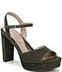 Naturalizer Marigold Suede Ankle Strap Platform Block Heel Sandals - Image 1