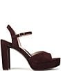 Naturalizer Marigold Suede Ankle Strap Platform Block Heel Sandals - Image 4