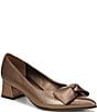 Naturalizer Mavis Metallic Leather Bow Pumps - Image 1