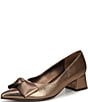 Naturalizer Mavis Metallic Leather Bow Pumps - Image 6