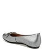 Color:Silver - Image 4 - Maxwell Bit Chain Metallic Leather Ballet Flats
