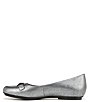 Color:Silver - Image 5 - Maxwell Bit Chain Metallic Leather Ballet Flats