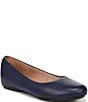 Color:Midnight Blue - Image 1 - Maxwell Tumbled Leather Ballet Flats