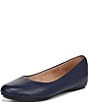 Color:Midnight Blue - Image 5 - Maxwell Tumbled Leather Ballet Flats