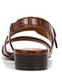 Color:Cappuccino - Image 3 - Meesha Croco Banded Buckle Detail Slingback Sandals