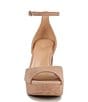 Color:Taupe - Image 6 - Melina Suede Ankle Strap Platform Sandals