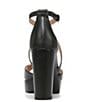 Color:Black - Image 3 - Melody Leather Ankle Strap Platform Sandals