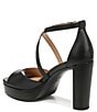 Color:Black - Image 4 - Melody Leather Ankle Strap Platform Sandals
