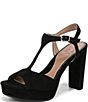 Naturalizer Miller Suede Peep Toe Ankle Strap Platform Dress Pumps - Image 6