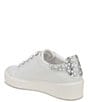 Color:White - Image 4 - Morrison Bliss Rhinestone Leather Sneakers