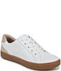 Color:White/Tan - Image 1 - Morrison Leather Suede Gum Sole Sneakers