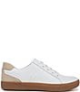 Color:White/Tan - Image 2 - Morrison Leather Suede Gum Sole Sneakers