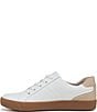 Color:White/Tan - Image 5 - Morrison Leather Suede Gum Sole Sneakers